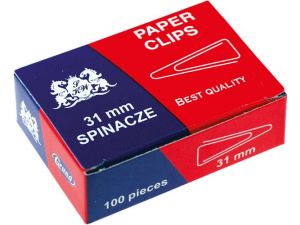 SPINACZE BIUROWE TRÓJKĄTNE METALOWE 31MM GRAND 100 SZT. T31