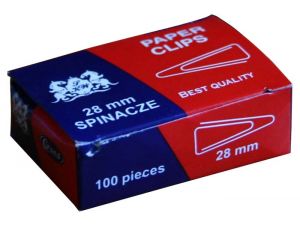 SPINACZE BIUROWE TRÓJKĄTNE METALOWE 28MM GRAND 100 SZT. T28