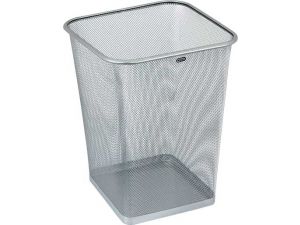KOSZ NA ŚMIECI GRAND GR-017S 18L SREBRNY KWADRATOWY DRUCIANY