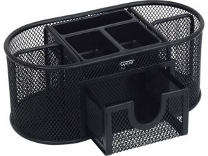 PRZYBORNIK NA BIURKO GRAND CZARNY METALOWY GR-1776