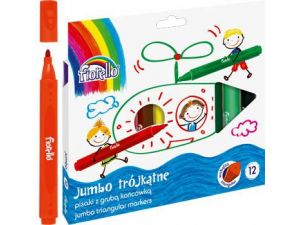 PISAKI FIORELLO 12 KOLORÓW GR-F659 JUMBO TRÓJKĄTNE