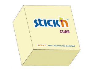 NOTES SAMOPRZYLEPNY STICK`N 76X76MM ŻÓŁTY PASTELOWY 21072