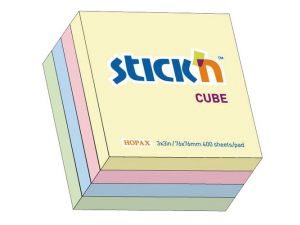NOTES SAMOPRZYLEPNY STICK`N 76X76MM 4 KOLORY PASTELOWE