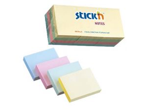 NOTES SAMOPRZYLEPNY STICK`N 38X51MM MIX PASTELOWY 12 SZT.
