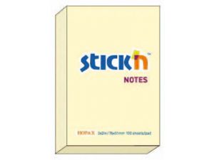 NOTES SAMOPRZYLEPNY STICK`N 76X51MM ŻÓŁTY PASTELOWY