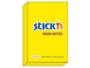 NOTES SAMOPRZYLEPNY STICK`N 76X51MM ŻÓŁTY NEONOWY