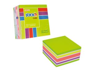 NOTES SAMOPRZYLEPNY STICK`N 76X76MM MIX NEONOWY ZIELONY, ŻÓŁTY, RÓŻOWY, FIOLETOWY, BIAŁY