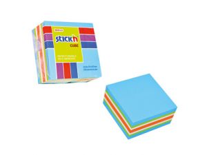 NOTES SAMOPRZYLEPNY STICK`N 51X51MM MIX NEONOWY NIEBIESKI, ZIELONY, POMARAŃCZOWY, BIAŁY