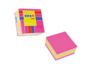 NOTES SAMOPRZYLEPNY STICK`N 51X51MM MIX NEONOWY RÓŻOWY, ŻÓŁTY, RÓŻOWY PASTELOWY, BIAŁY