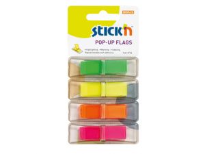 ZAKŁADKI INDEKSUJĄCE STICK N 45X12MM 4 KOLORY W PODAJNIKU