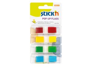 ZAKŁADKI INDEKSUJĄCE STICK N 45X12MM 4 KOLORY W PODAJNIKU