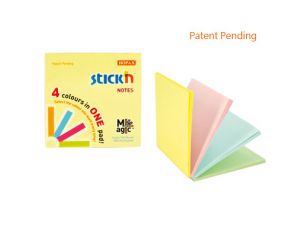NOTES SAMOPRZYLEPNY STICK`N MAGIC PAD 76X76MM MIX PASTELOWY