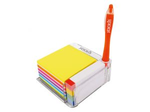 PRZYBORNIK Z KARTECZKAMI NA BIURKO STICK N NOTES 76X76MM, ZAKŁADKI 76X14MM