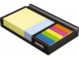 PRZYBORNIK Z KARTECZKAMI NA BIURKO STICK N NOTES 76X76MM, ZAKŁADKI 76X25MM, 45X12MM