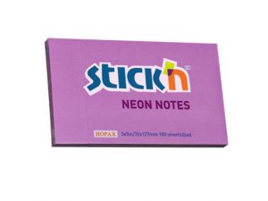 NOTES SAMOPRZYLEPNY STICK`N 127X76MM FIOLETOWY NEONOWY