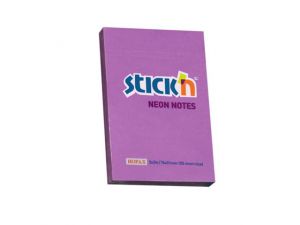 NOTES SAMOPRZYLEPNY STICK`N 76X51MM FIOLETOWY NEONOWY