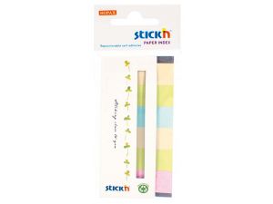 ZAKŁADKA INDEKS.STICK 45X15MM 6 KOL21597 ZAKŁADKI INDEKSUJĄCE PAPIEROWE 6 KOL ECO