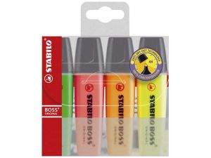 ZAKREŚLACZ STABILO BOSS MIX KOLORÓW 4 SZT. 70/4