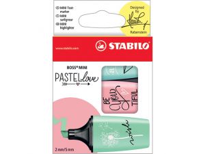 ZAKREŚLACZ STABILO BOSS MINI PASTELLOVE MIĘTA RÓŻ TURKUS 3 SZT.