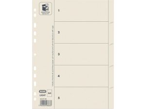 PRZEKŁADKI KARTONOWE ELBA A4 LIGHT NUMERYCZNE 1-5 BEŻOWE