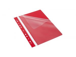 SKOROSZYT PLASTIKOWY Z PERFORACJĄ BANTEX A4 CZERWONY