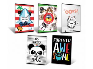 ZESZYT A5 32K LINIA TOP-2000 ONE FOR ALL LINIA PODWÓJNA KOLOROWA