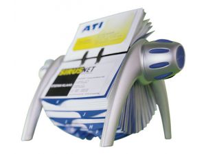 WIZYTOWNIK DURABLE OBROTOWY NA 400 WIZYTÓWEK SREBRNY VISIFIX FLIP