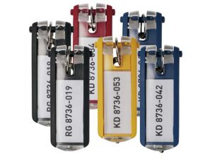 ZAWIESZKA DO KLUCZY DURABLE CZERWONA 6 SZT.