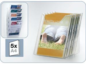 POJEMNIK NA ULOTKI DURABLE COMBIBOXX A4 5 SZT. PRZEZROCZYSTY