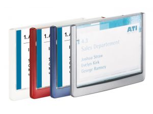 TABLICZKA INFORMACYJNA DURABLE CLICK SIGN 149X148,5MM CZERWONA