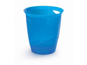 KOSZ NA ŚMIECI DURABLE TREND 16L NIEBIESKI PRZEZROCZYSTY