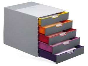 POJEMNIK DURABLE VARICOLOR 5 SZUFLAD SZARY