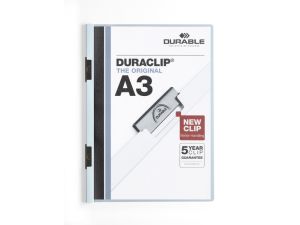 SKOROSZYT PLASTIKOWY TWARDY DURACLIP A3 Z KLIPEM NIEBIESKI 60 KARTEK