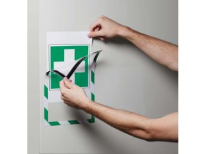 RAMKA MAGNETYCZNA DURABLE DURAFRAME SECURITY A4 ZIELONO-BIAŁA 5 SZT.