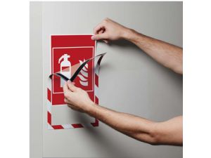 RAMKA MAGNETYCZNA DURABLE DURAFRAME SECURITY A4 CZERWONO-BIAŁA 5 SZT.