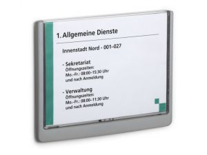 TABLICZKA INFORMACYJNA DURABLE CLICK SIGN 210X148,5MM GRAFITOWA