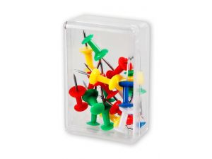 PINEZKI BECZUŁKI TABLICOWE VICTORY OFFICE 20SZT. MIX KOLORÓW POJEMNIK PLASTIKOWY