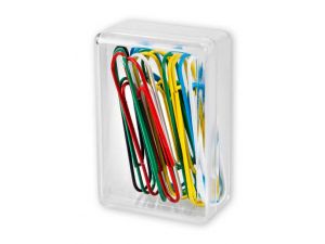 SPINACZE BIUROWE VICTORY OFFICE 50MM 18 SZT. OKRĄGŁE MIX KOLORÓW POJEMNIK PLASTIKOWY