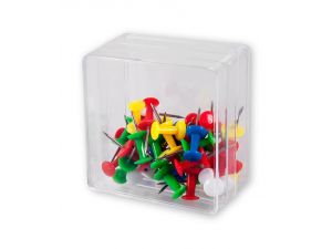 PINEZKI BECZUŁKI TABLICOWE VICTORY OFFICE 40SZT. MIX KOLORÓW POJEMNIK PLASTIKOWY