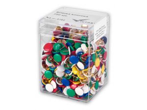 PINEZKI VICTORY OFFICE MIX KOLORÓW 750 SZT. POJEMNIK PLASTIKOWY