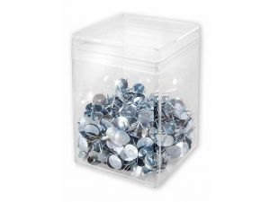 PINEZKI VICTORY OFFICE METALOWE 750 SZT. POJEMNIK PLASTIKOWY