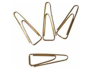 SPINACZE BIUROWE TRÓJKĄTNE ZŁOTE 26MM 100 SZT.