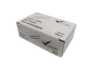 SPINACZE BIUROWE OKRĄGŁE METALOWE 33MM 100 SZT.