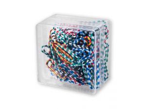 SPINACZE BIUROWE VICTORY OFFICE 28MM 100 SZT. OKRĄGŁE ZEBRA MIX KOLORÓW POJEMNIK PLASTIKOWY