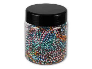 SPINACZE BIUROWE VICTORY OFFICE 28MM 800 SZT. OKRĄGŁE ZEBRA MIX KOLORÓW SŁOIK DUŻY