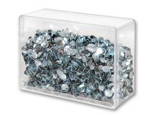 PINEZKI VICTORY OFFICE METALOWE 2000 SZT POJEMNIK PLASTIKOWY