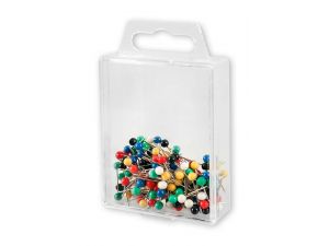 SZPILKI TABLICOWE VICTORY OFFICE 4X15 150 SZT. MIX KOLORÓW POJEMNIK PLASTIKOWY ZAWIESZANY