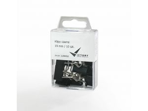 SPINACZ KLIPS VICTORY OFFICE 19MM 10SZT. CZARNE