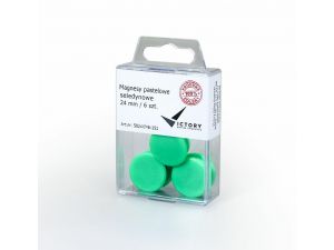 MAGNESY VICTORY OFFICE 24MM 6 SZT. PASTELOWE SELEDYNOWE