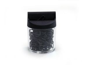 SPINACZE BIUROWE VICTORY OFFICE 28MM 100 SZT. OKRĄGŁE POWLEKANE CZARNE POJEMNIK MAGNETYCZNY